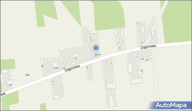 Dąbrowa, Dąbrowa, 10, mapa Dąbrowa
