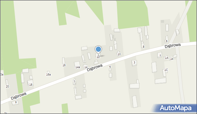 Dąbrowa, Dąbrowa, 12, mapa Dąbrowa