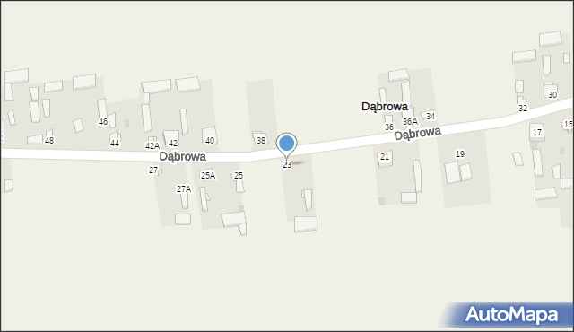 Dąbrowa, Dąbrowa, 23, mapa Dąbrowa
