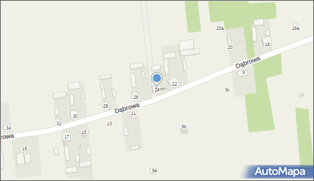 Dąbrowa, Dąbrowa, 24, mapa Dąbrowa