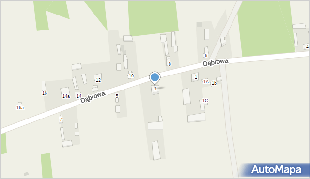 Dąbrowa, Dąbrowa, 3, mapa Dąbrowa