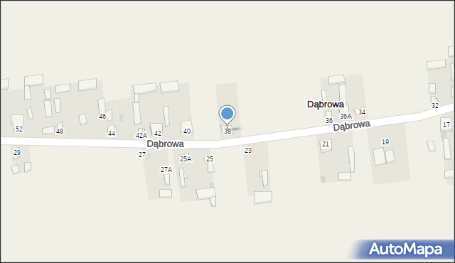 Dąbrowa, Dąbrowa, 38, mapa Dąbrowa