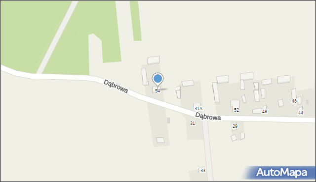 Dąbrowa, Dąbrowa, 54, mapa Dąbrowa