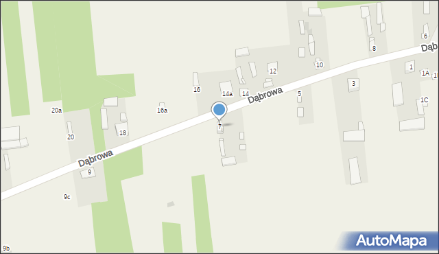Dąbrowa, Dąbrowa, 7, mapa Dąbrowa