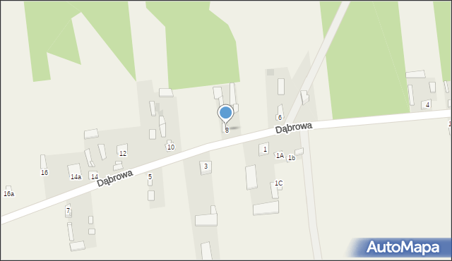 Dąbrowa, Dąbrowa, 8, mapa Dąbrowa