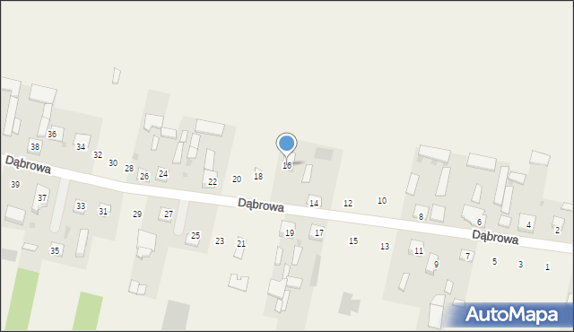 Dąbrowa, Dąbrowa, 16, mapa Dąbrowa