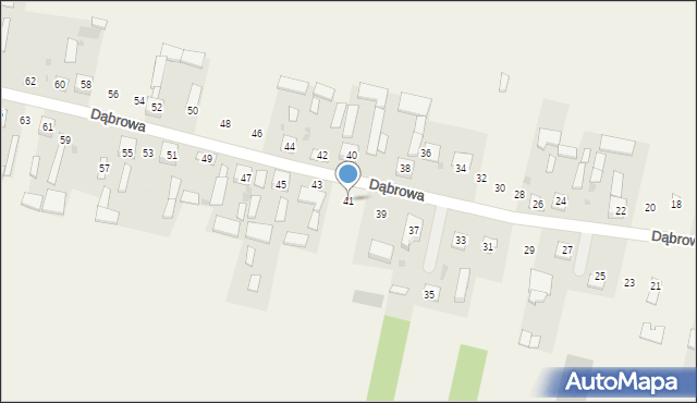 Dąbrowa, Dąbrowa, 41, mapa Dąbrowa