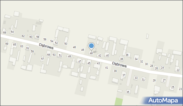 Dąbrowa, Dąbrowa, 44, mapa Dąbrowa