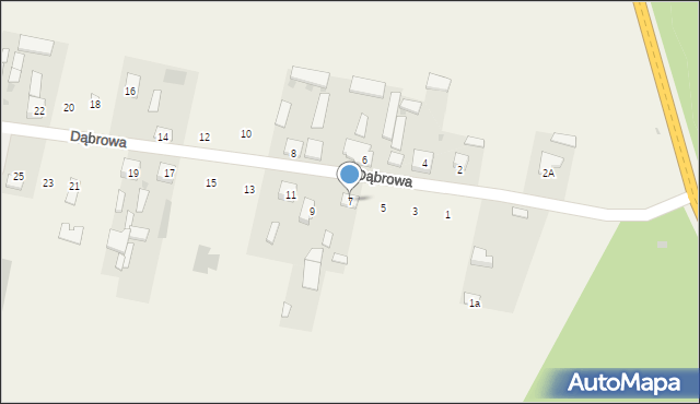 Dąbrowa, Dąbrowa, 7, mapa Dąbrowa