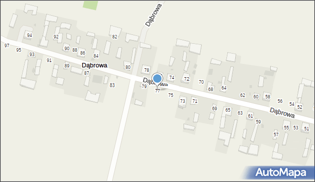 Dąbrowa, Dąbrowa, 77, mapa Dąbrowa