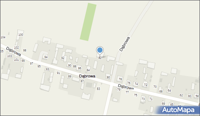 Dąbrowa, Dąbrowa, 82, mapa Dąbrowa