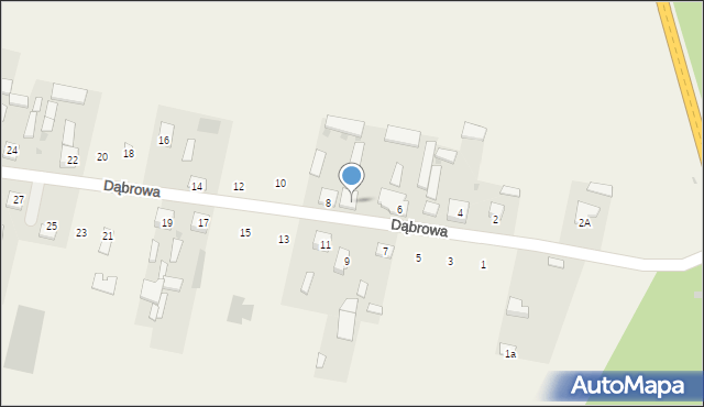 Dąbrowa, Dąbrowa, 8a, mapa Dąbrowa