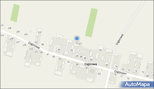 Dąbrowa, Dąbrowa, 90a, mapa Dąbrowa