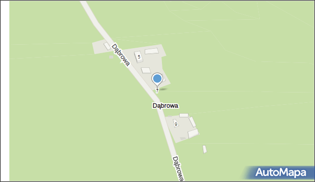 Dąbrowa, Dąbrowa, 7, mapa Dąbrowa