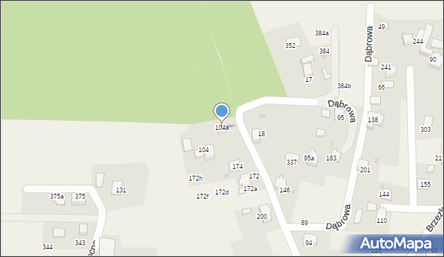 Dąbrowa, Dąbrowa, 104a, mapa Dąbrowa