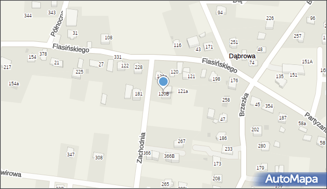 Dąbrowa, Dąbrowa, 120B, mapa Dąbrowa