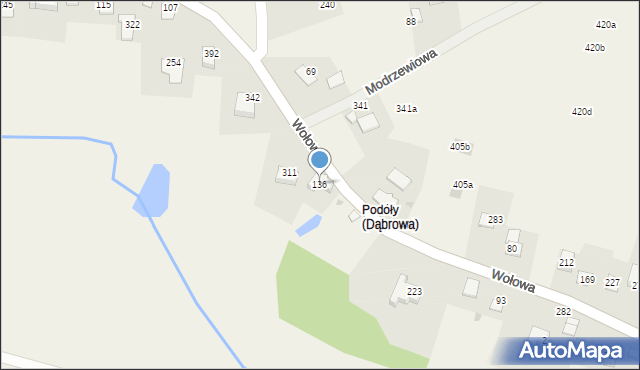 Dąbrowa, Dąbrowa, 136, mapa Dąbrowa