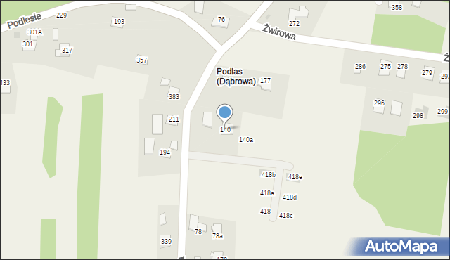 Dąbrowa, Dąbrowa, 140, mapa Dąbrowa