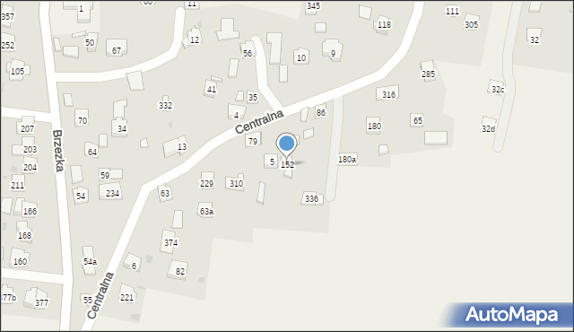 Dąbrowa, Dąbrowa, 152, mapa Dąbrowa