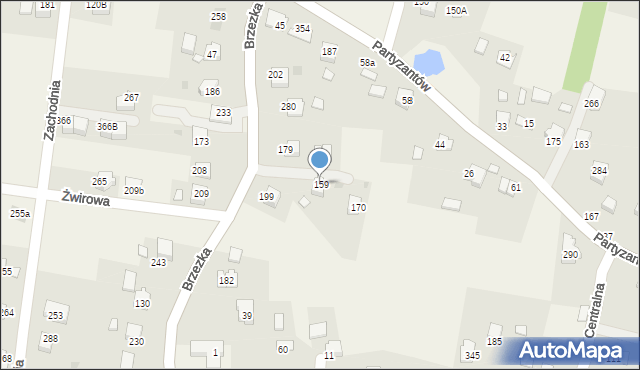 Dąbrowa, Dąbrowa, 159, mapa Dąbrowa