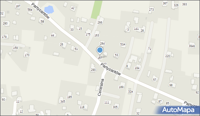 Dąbrowa, Dąbrowa, 167, mapa Dąbrowa