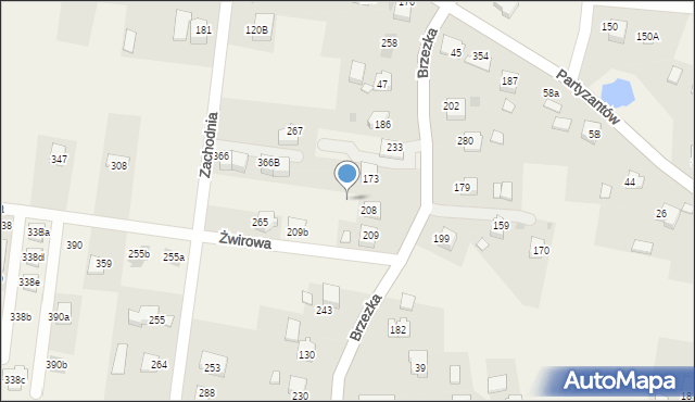 Dąbrowa, Dąbrowa, 208a, mapa Dąbrowa