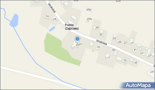 Dąbrowa, Dąbrowa, 223, mapa Dąbrowa
