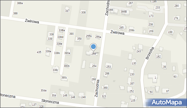 Dąbrowa, Dąbrowa, 255, mapa Dąbrowa