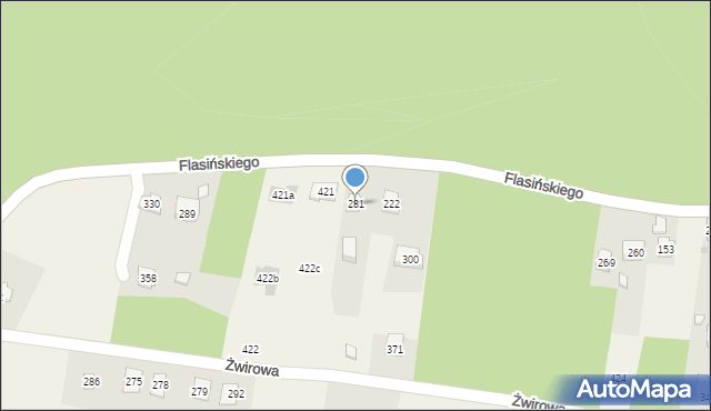 Dąbrowa, Dąbrowa, 281, mapa Dąbrowa