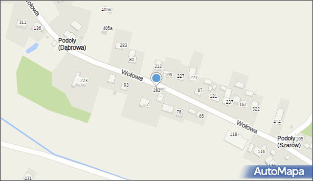 Dąbrowa, Dąbrowa, 282, mapa Dąbrowa