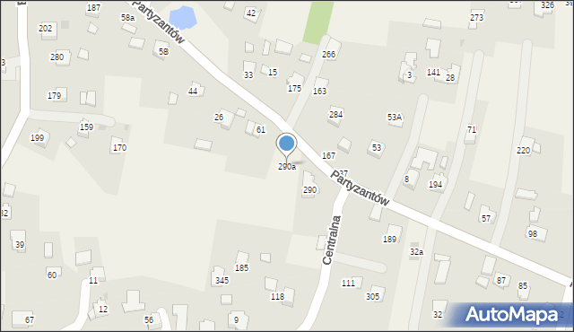 Dąbrowa, Dąbrowa, 290a, mapa Dąbrowa