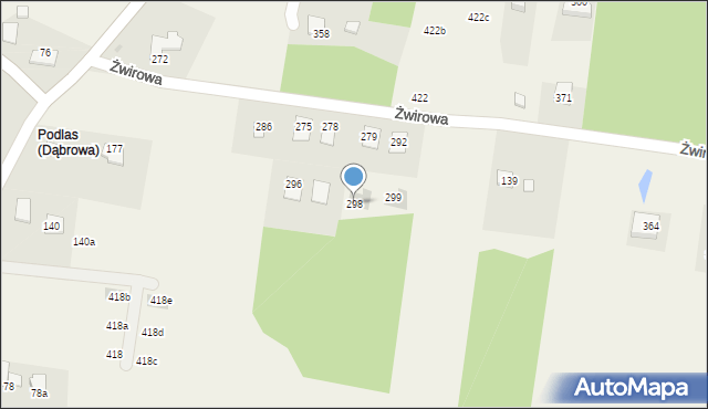 Dąbrowa, Dąbrowa, 298, mapa Dąbrowa
