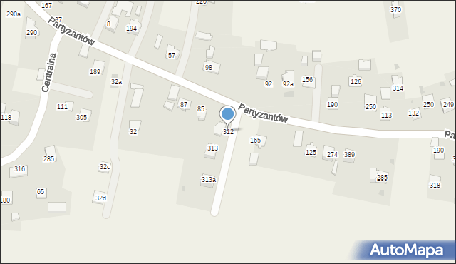Dąbrowa, Dąbrowa, 312, mapa Dąbrowa