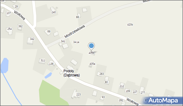 Dąbrowa, Dąbrowa, 405b, mapa Dąbrowa