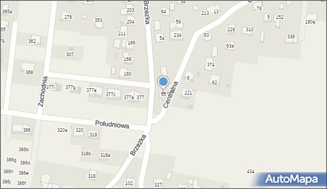 Dąbrowa, Dąbrowa, 55, mapa Dąbrowa