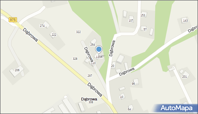 Dąbrowa, Dąbrowa, 110A, mapa Dąbrowa