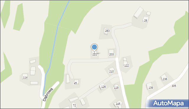 Dąbrowa, Dąbrowa, 221, mapa Dąbrowa