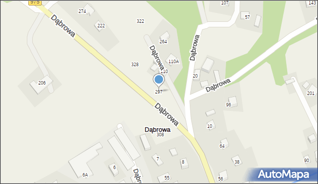 Dąbrowa, Dąbrowa, 297, mapa Dąbrowa
