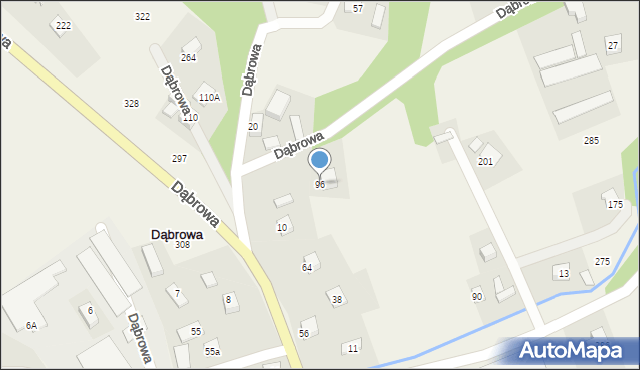 Dąbrowa, Dąbrowa, 96, mapa Dąbrowa