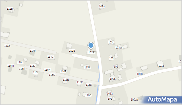 Dąbrowa, Dąbrowa, 102A, mapa Dąbrowa