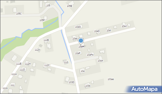 Dąbrowa, Dąbrowa, 104H, mapa Dąbrowa