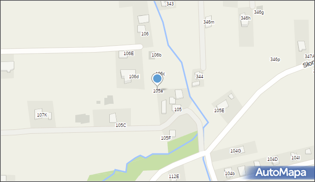 Dąbrowa, Dąbrowa, 105a, mapa Dąbrowa