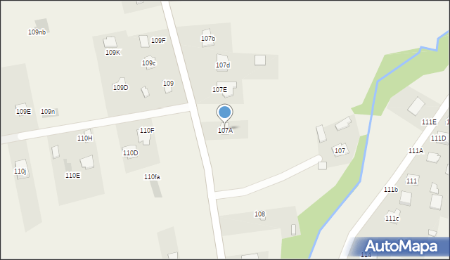 Dąbrowa, Dąbrowa, 107A, mapa Dąbrowa