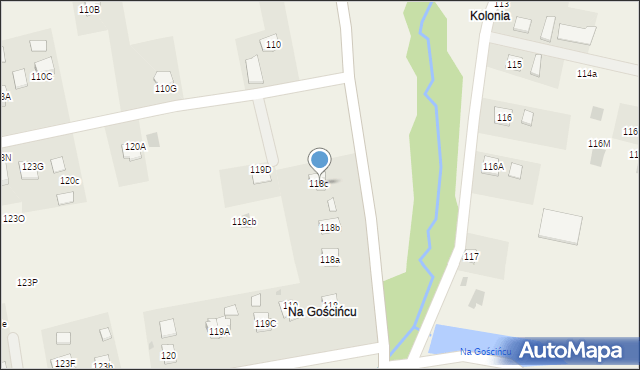 Dąbrowa, Dąbrowa, 118c, mapa Dąbrowa