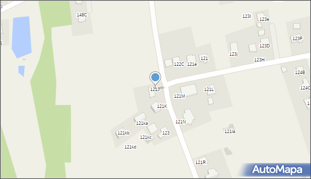 Dąbrowa, Dąbrowa, 121J, mapa Dąbrowa