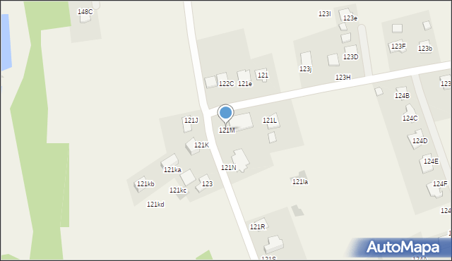 Dąbrowa, Dąbrowa, 121M, mapa Dąbrowa