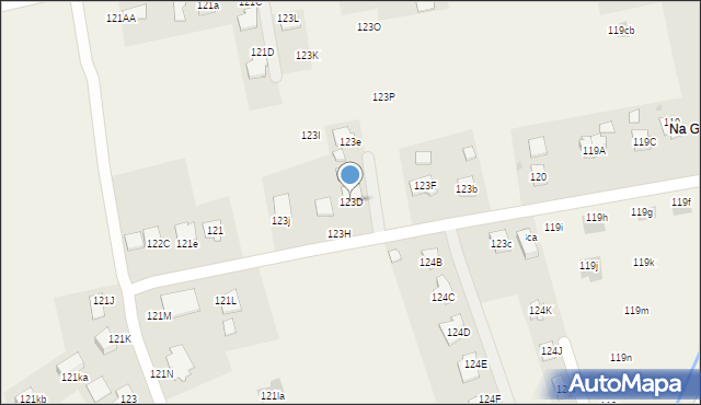 Dąbrowa, Dąbrowa, 123D, mapa Dąbrowa