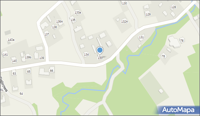 Dąbrowa, Dąbrowa, 133, mapa Dąbrowa