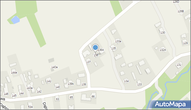 Dąbrowa, Dąbrowa, 136, mapa Dąbrowa