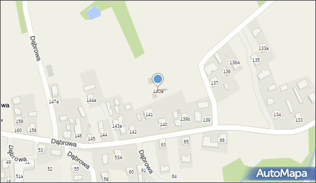 Dąbrowa, Dąbrowa, 140a, mapa Dąbrowa